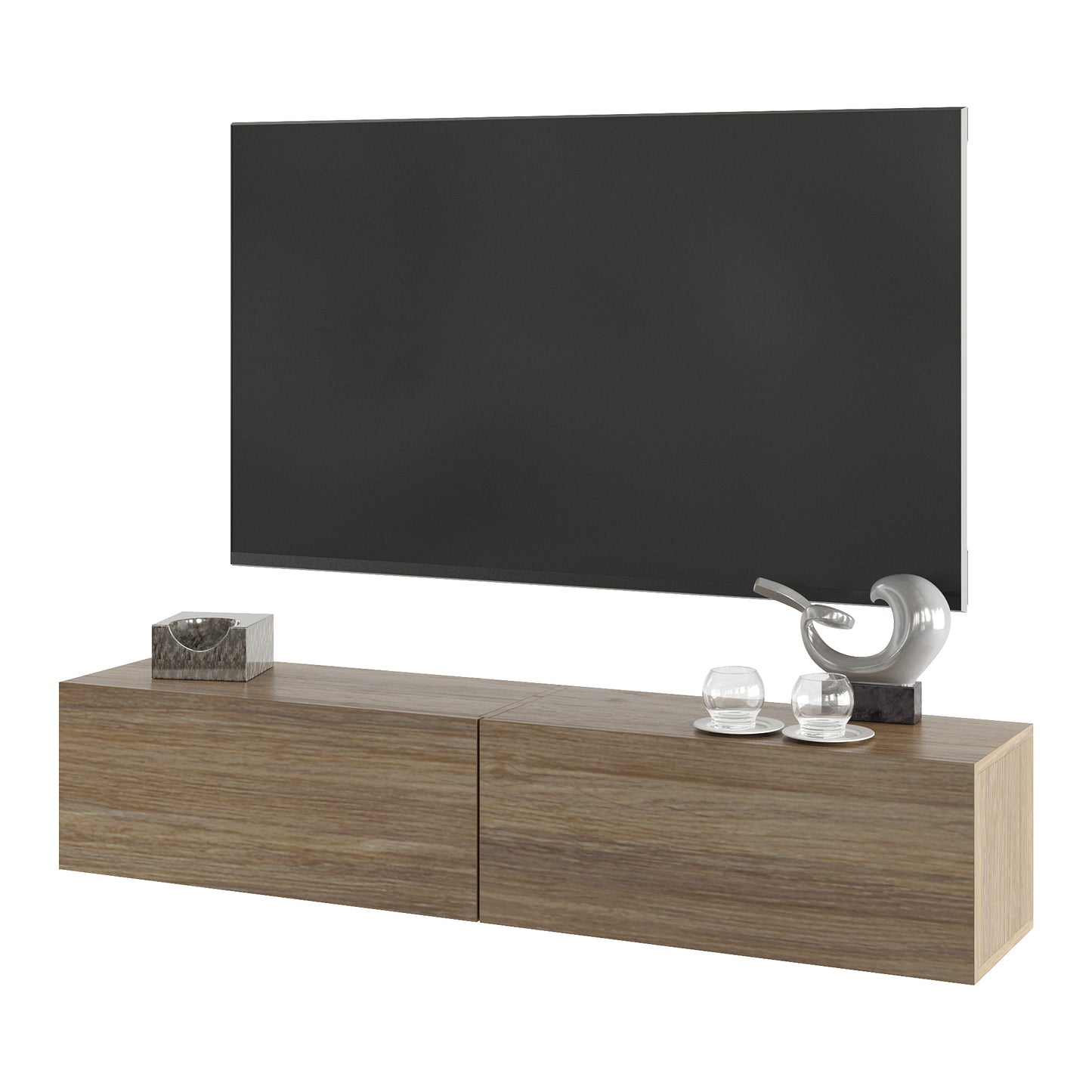 NOVO 150cm TV BENCH – SMOKED OAK