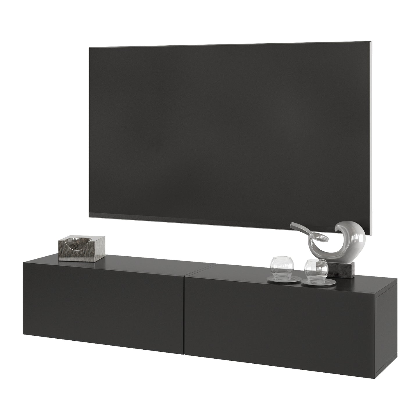 NOVO 150cm TV-BÄNK – SVART