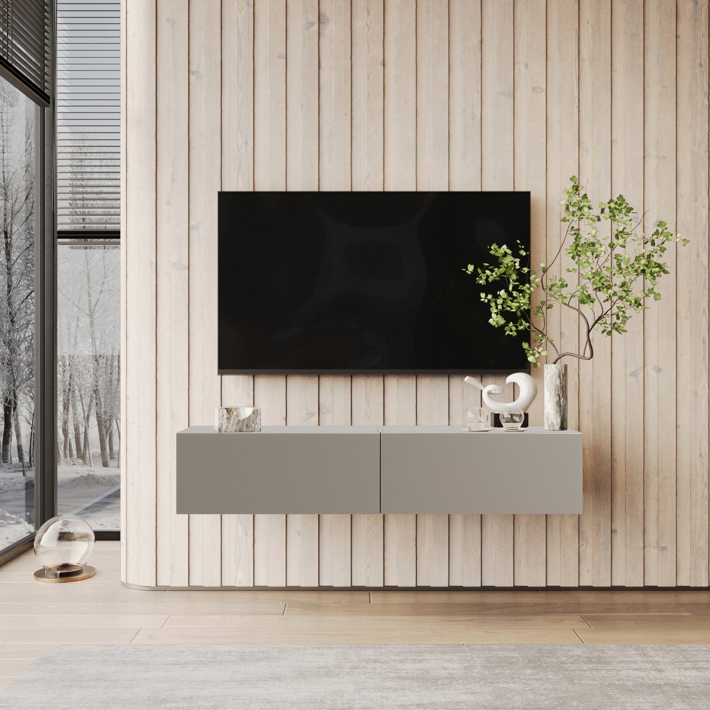 NOVO 150 cm TV-BÄNK – BEIGE