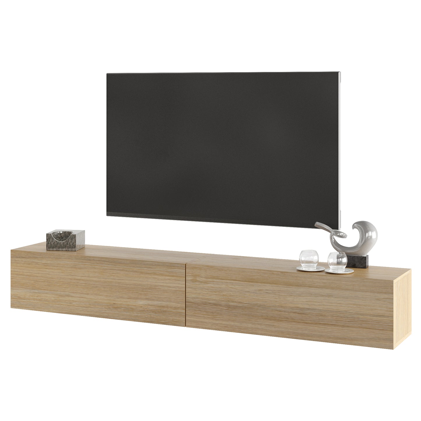 NOVO 200cm TV-BÄNK – NATURLIG EK