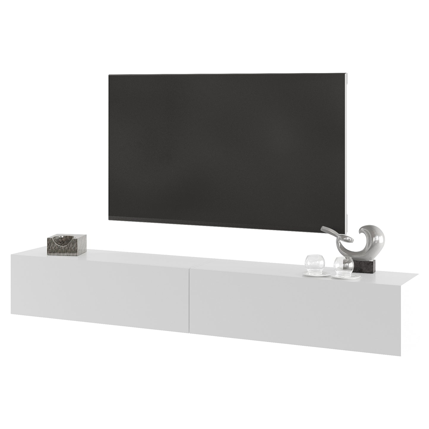 NOVO 200cm TV BENCH – WHITE