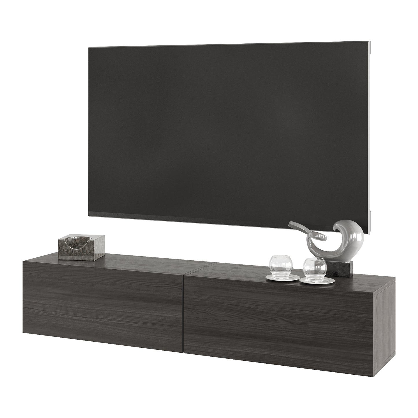 NOVO 150cm TV-BÄNK - SVART EK