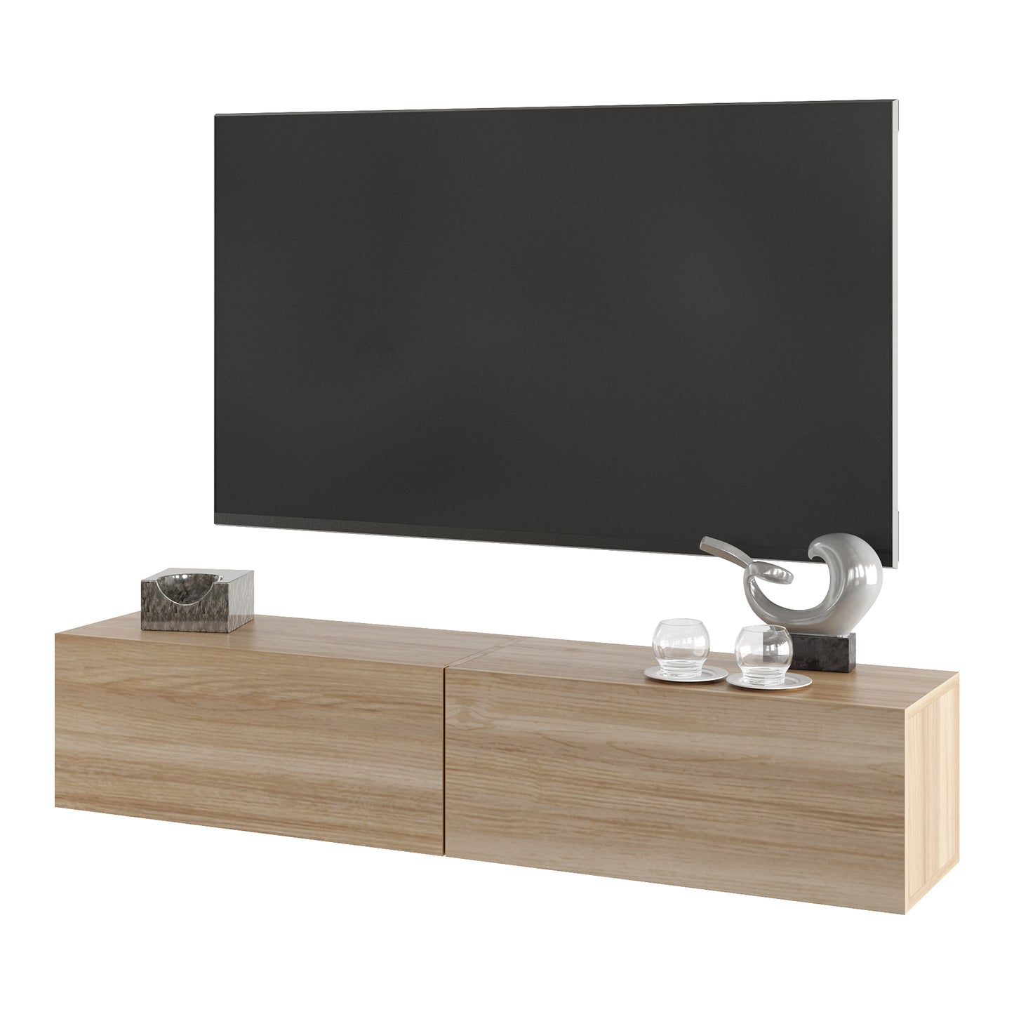 NOVO 150cm TV BENCH – LIGHT OAK
