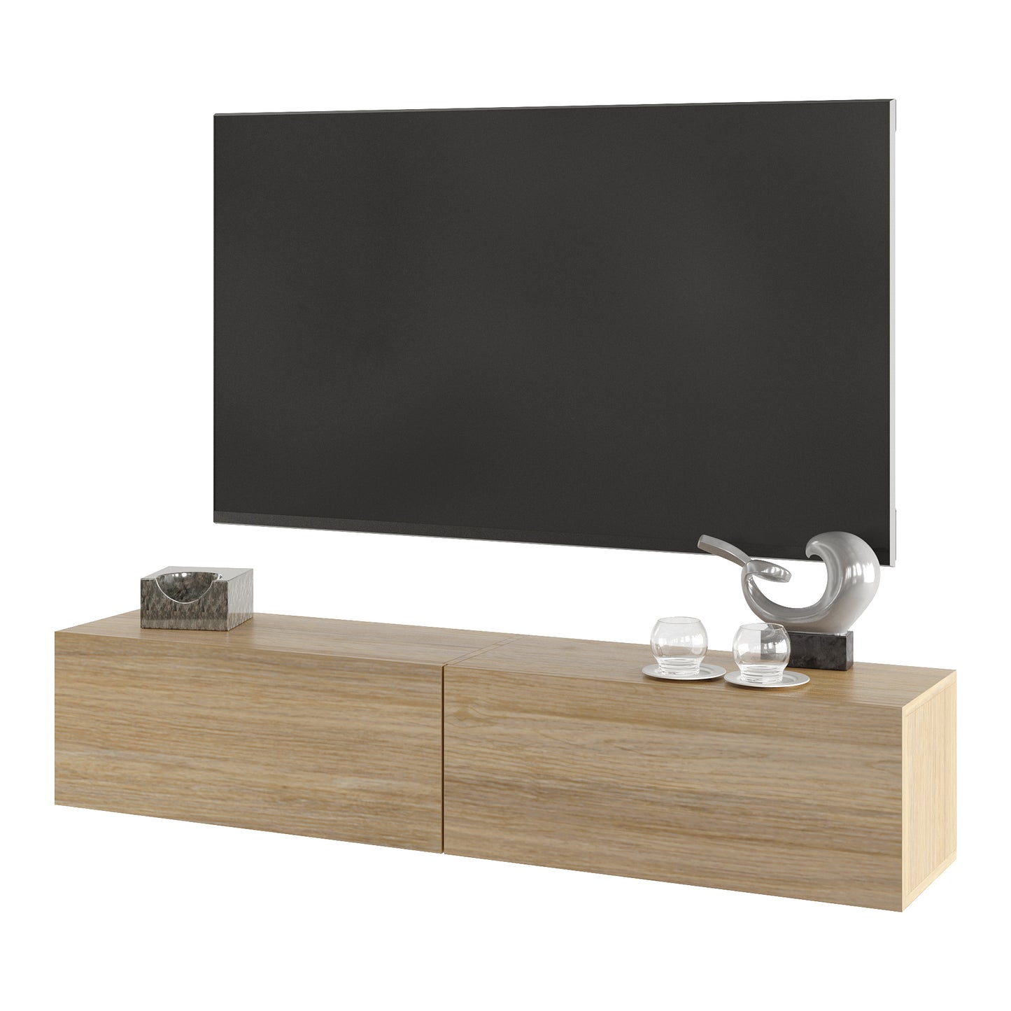 NOVO 150cm TV-BÄNK – NATURLIG EK