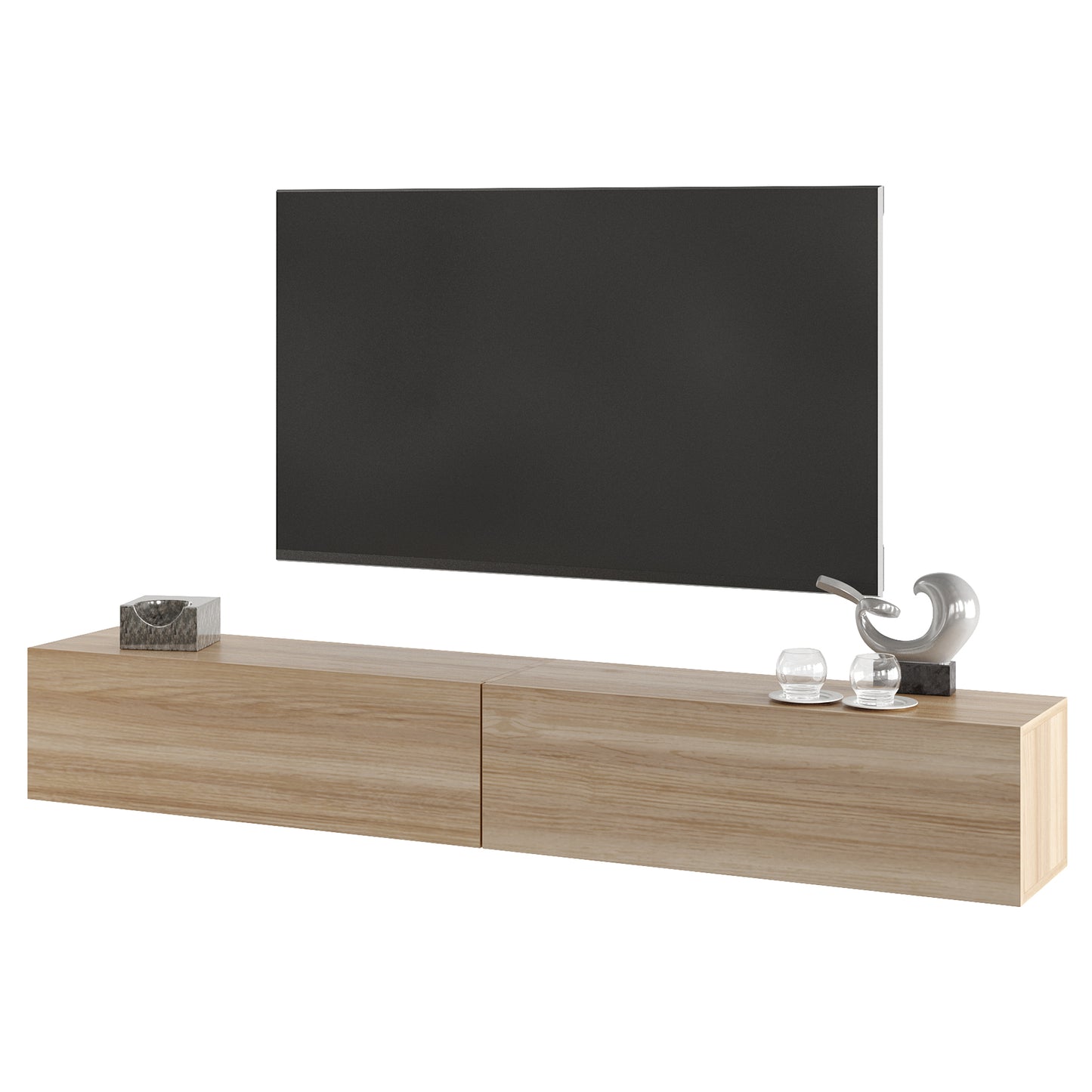 NOVO 200cm TV BENCH – LIGHT OAK