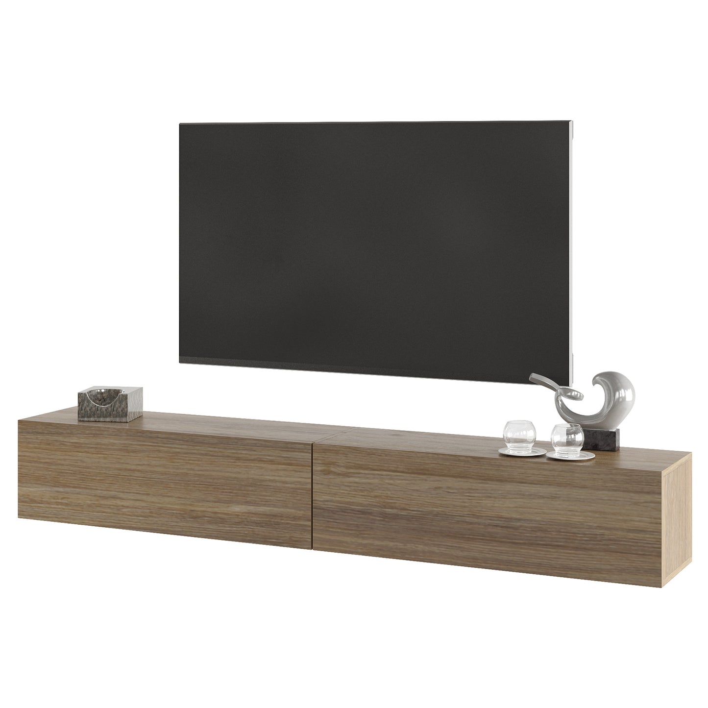 NOVO 200cm TV-BÄNK – RÖKT EK