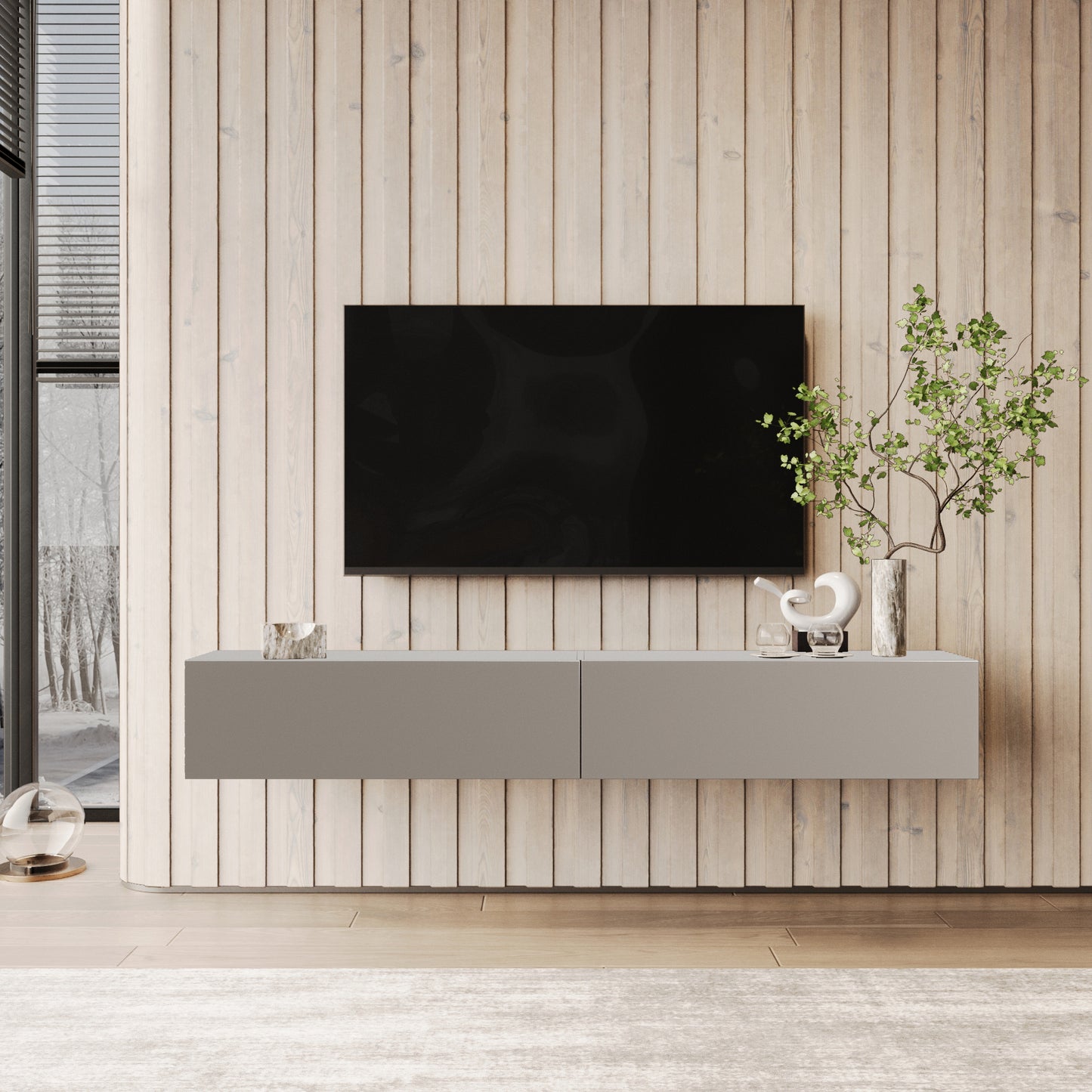 NOVO 200cm TV BENCH – BEIGE