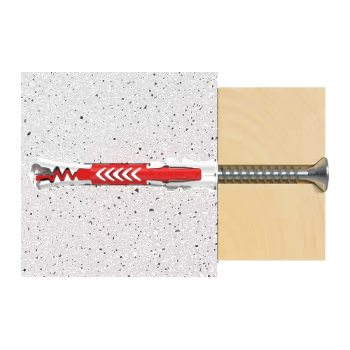 NOVO 150cm – Wall Plugs & Screws for Brick & Concrete – Fischer DuoPower 8x65